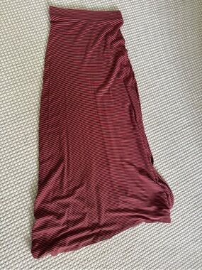 Tommy Bahama Red and Black Striped Maxi Skirt